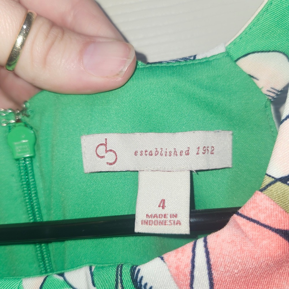 Cb established 1962 Green Floral Halter Fit and Flare Dress with Pockets Size 4 - Picture 5 of 12
